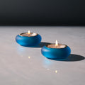 Optimize360 Handmade Decorative Pebble Tealight Candle Holders Set of 2