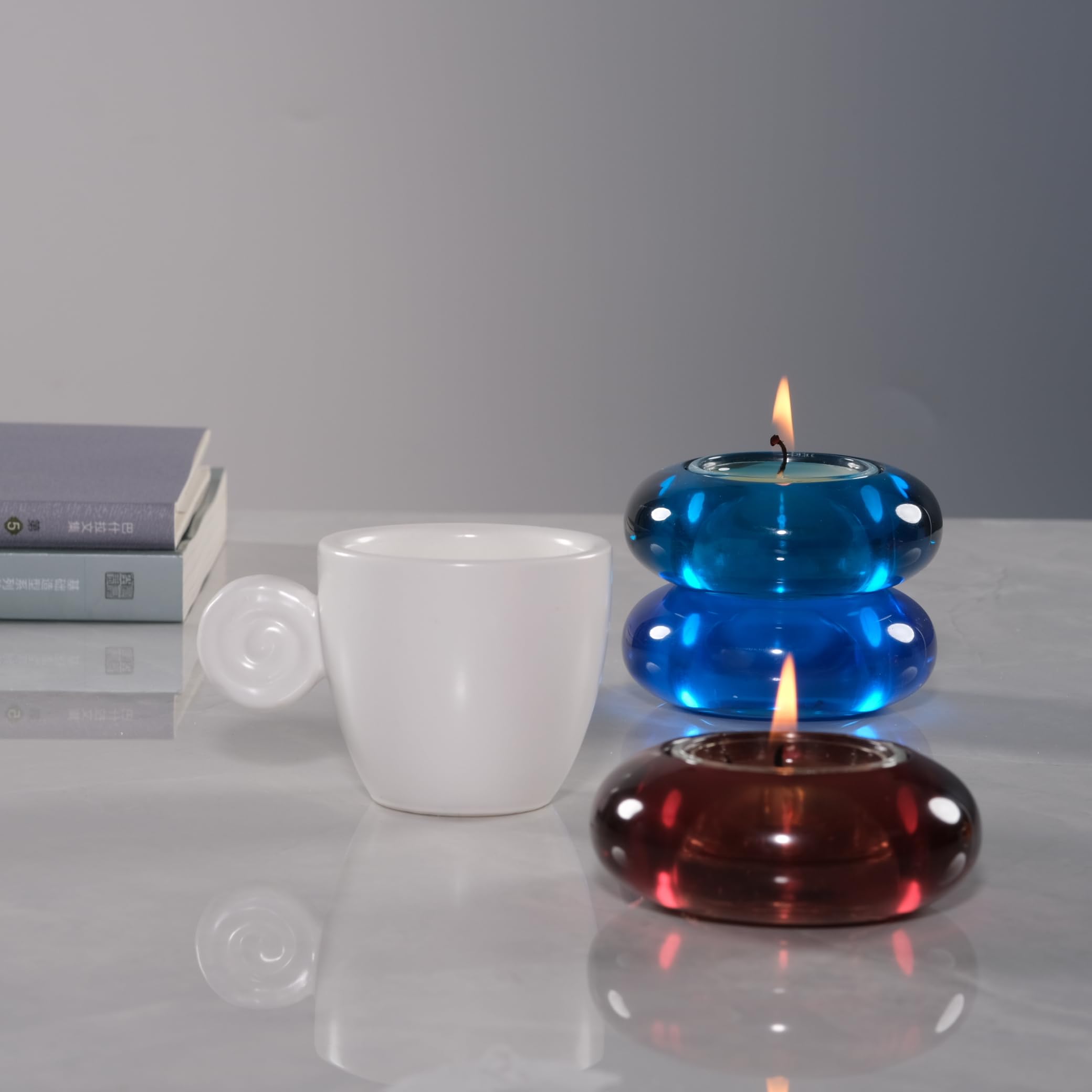 Optimize360 Handmade Decorative Pebble Tealight Candle