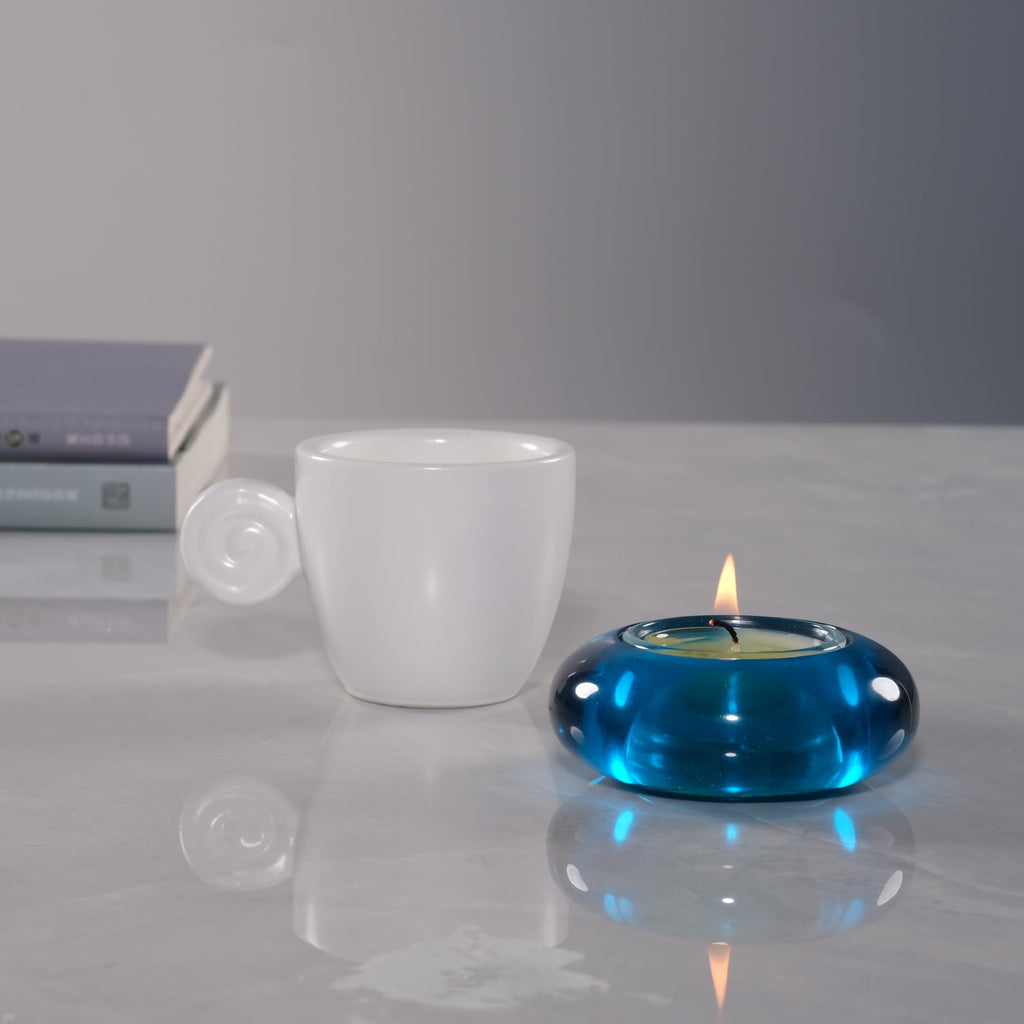Optimize360 Handmade Decorative Pebble Tealight Candle