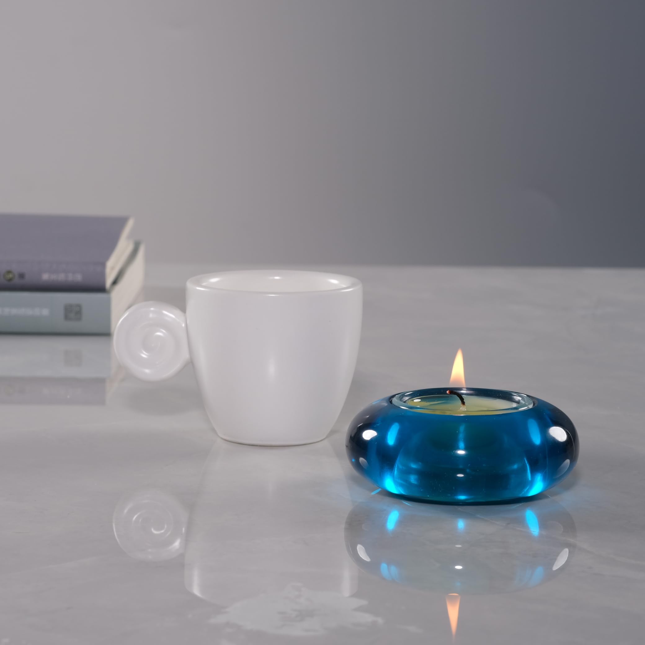 Optimize360 Handmade Decorative Pebble Tealight Candle