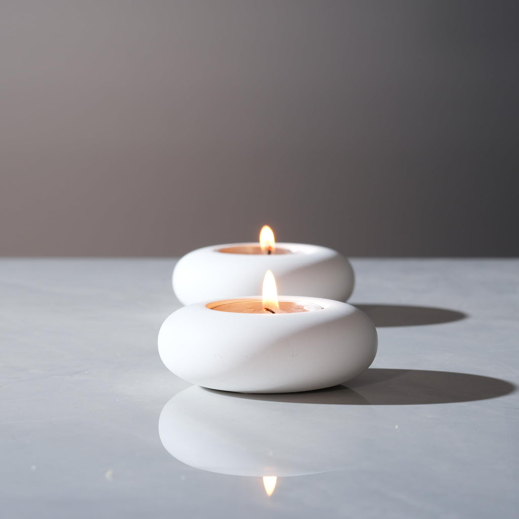Optimize360 Handmade Decorative Pebble Tealight Candle Holder