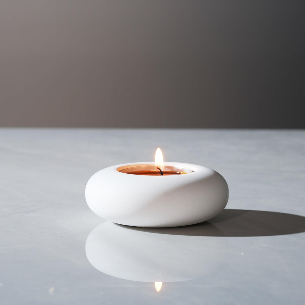 Optimize360 Handmade Decorative Pebble Tealight Candle Holder