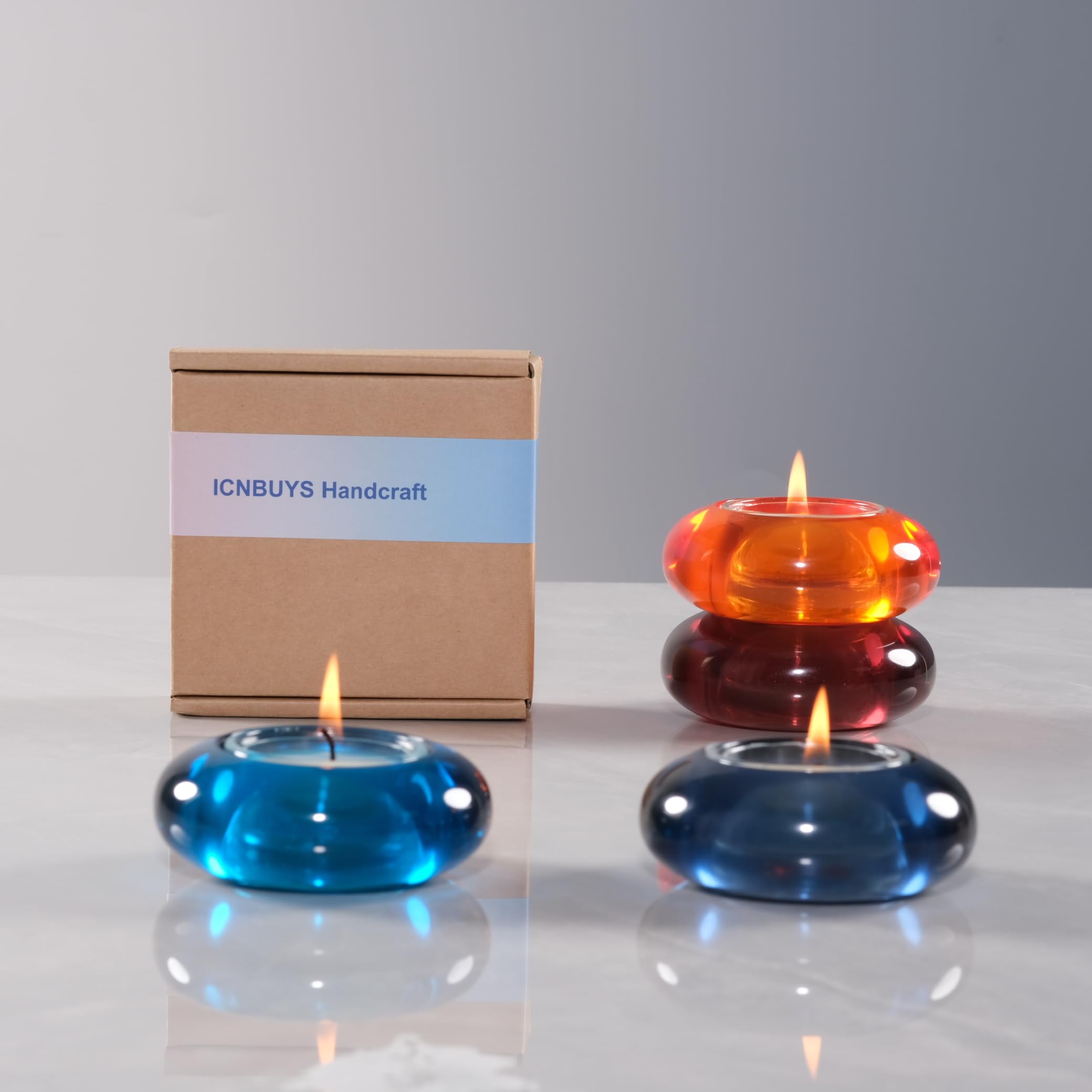 Optimize360 Handmade Decorative Pebble Tealight Candle