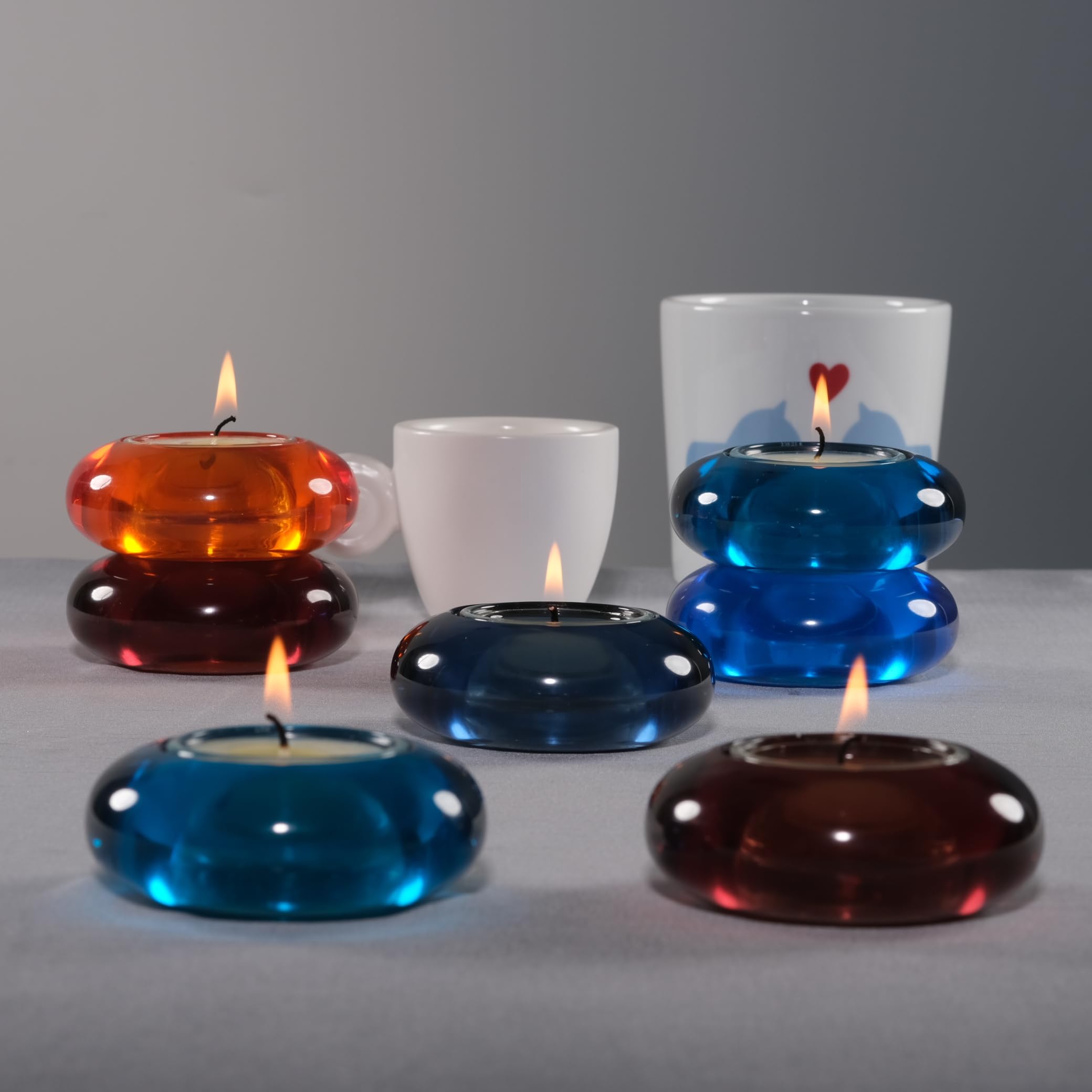 Optimize360 Handmade Decorative Pebble Tealight Candle